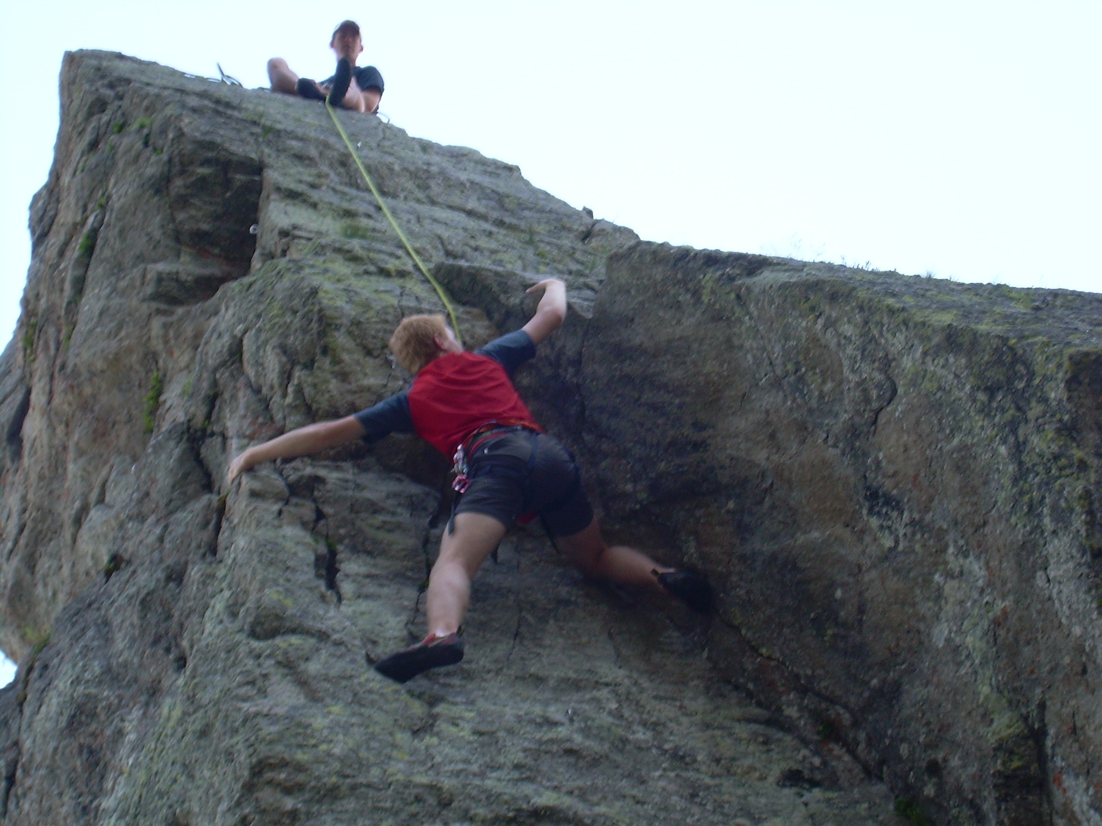 Laz on 5c route, L'Argentiere 3.JPG